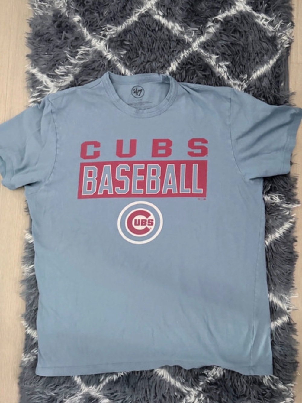'47 Chicago Cubs Light Blue Tee with Red Graphic